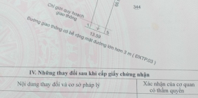 ĐẤT MẶT TIỀN THỔ CƯ ĐƯỜNG XE TẢI GẦN PHỞ LỮ HẢI