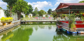 Nhà vườn nghỉ dưỡng 2600m2 tại thị trấn Cần Giuộc, góc 2 mặt tiền đường, giá rẻ