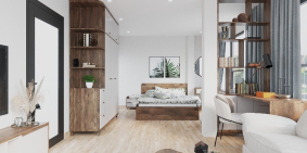 Cho thuê căn hộ tầng 5 view đẹp, full đồ (Furnished studio for rent)