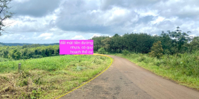 Đất mặt tiền đường nhựa, sổ riêng chỉ 320 triệu, 1042m2,khí hậu mát mẻ quanh năm