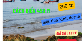 Cách biển chỉ 450m  Phan Thiết ,250m2 đất ở đô thị, giá chỉ : 1,9 tỷ