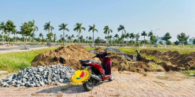 Đất trung tâm đô thị ( mặt tiền đường, có sổ hồng riêng, đất thổ cư 100% ).