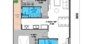 Cần bán nhanh căn 73m2, 2PN, bc Đông Nam tại Chung cư The Wisteria, Hoài Đức, gi