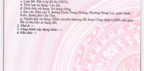 Bán 2 nền Mặt Tiền Đường Quản Trọng Hoàng ( Cách đường 3 tháng 2 chỉ 100m )