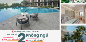 Bán 2PN full nội thất trả 400tr, Nhận nhà +sổ Hồng thuộc TP.HCM (Opal Skyline)