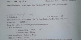 Bán nhà cấp 4 mặt tiền đường Trần Việt Châu , gần chợ An Hoà