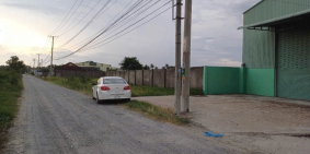 Xưởng góc 2MT Trị Yên 674m2 (11,5x42) nở hậu 19,7m full thổ cư, Cần Đước, LA