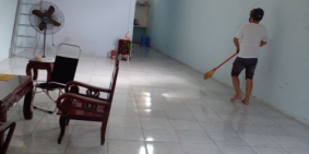 Cho thuê nhà đường Tân Thới hiệp 07: 5x15/ gác lửng 2pn