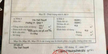 Nhà c4 91m2 (5,1 x 18), 15m ra hẻm 12m Tôn Thất Thuyết. 5,95 tỷ