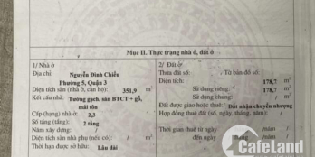 Mặt tiền Nguyễn Đình Chiểu 7,7 x 24. 1 hầm 8 tầng. 85 tỷ