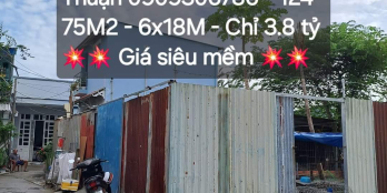 BÁN ĐẤT CHÍNH CHỦ NGAY LOTTE MART QUẬN 7 - GIÁ CHỈ 3.8 TỶ - NGANG 6X18M