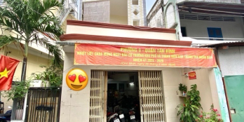 ngang 4.6m, nở 5m, 69m2, 5 tầng 3pn4wc, hẻm xe tải thông các hướng. 