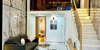 Nhà mới, ngang 4m, 3pn4wc phòng ngủ trệt, hẻm xe hơi vào nhà, khu dân trí cao, 