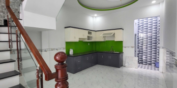 bán nhà 1T, 2L thiết kế 4PN, SHR đã hoàn công đường nhựa 10m