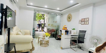 Nhà mới, ngang 4.3m, 81m2, 5 lầu, 5pn, có thang máy, hẻm thẳng lớn @