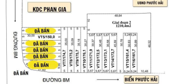 Lô đất ngay hồ Bút Thiền gần bờ kè Phước Hải