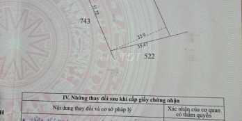 đất có 200mv thổ cư ngang 35m dài 60m