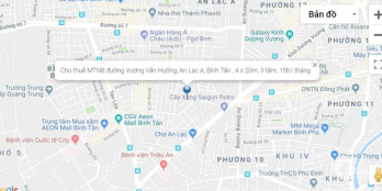 Cho thuê nhà MT Vương Văn Huống, khu phố 3, P. An Lạc A, 4 x 20m, 3.5 tấm, 15 triệu/th