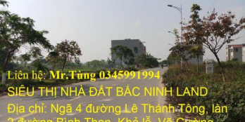 Cần tiền bán gấp lô đất mặt Nguyễn Quyền tại khu Võ Cường, TP.Bắc Ninh