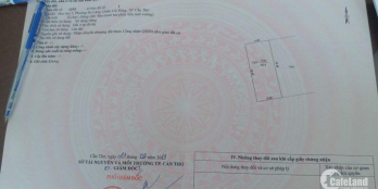 Nền Giá Rẻ - KV 5, P. Ba Láng, Cái Răng, TP Cần Thơ. Thổ Cư 100%. Giá 350tr