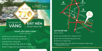 đất nền tp bà rịa nằm trên ql 44A cách trung tâm hành chính tp bà rịa 2km