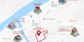 Đất Trung tâm thị trấn thủ thừa 560tr 1 nền , cách UBND huyện 160m