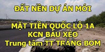 CÒn mẤy lÔ ngay mẶt tiền đường 32m, KDC Bàu Xéo cần bán, giá chỉ 11tr/m2