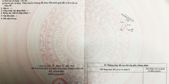 Cần bán đất chính chủ tại xã Tân Trạch, huyện Cần Đước, Long An, giá tốt