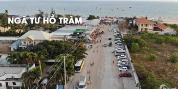 Bán đất thổ cư, sổ đỏ, MT đường 328 tại ấp Hồ Tràm, lô góc 2MT 387m2 giá 2.280 t