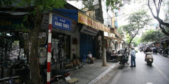 Bán nhà Mặt phố hàng thiếc, phố cổ, hoàn kiếm:156m. 5 tầng. MT: 5,5. GIá 71,76