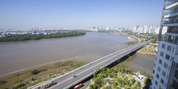 Bán căn hộ 2PN DT lớn 124m2 view panorama sông SG, Q1, Đảo Kim Cương Q1