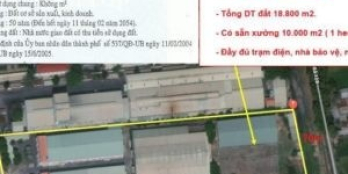 Bán nhà xưởng 1,8 hecta Ngã 4 Tân Quy, Củ Chi