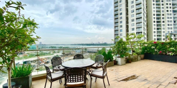 Bán Terrace 3PN view sông SG, DT 142 m2 sân vườn 79 m2, nội thất cao cấp, 18 tỷ.