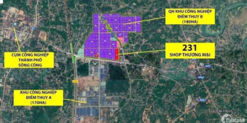 Bán căn shophouse 2 tầng tại KCN Điềm Thụy - Thái Nguyên chỉ 910 triệu