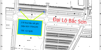 Bán lô Shophouse-Biệt thự hoa hậu mặt đường Đại lô Bắc Sơn(61m) - TP.Thái Nguyên