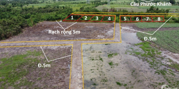 1000m2 sát Vành Đai 3 xe hơi tói đất, mặt tiền rạch lớn, sổ hồng riêng