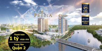 Chỉ TT 1,6 tỷ sở hữu căn hộ Precia quận 2 3PN, CK sỉ 3%, tặng máy lạnh