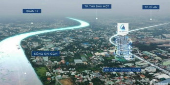 căn hộ 1pn view  sông sài gòn dt 50m2 thanh toán 200tr ân hạn nợ góc 18 tháng