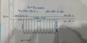 Bán Đất 2 Mặt tiền Nhựa  57x30x400TC - cách QL14 chỉ 300m Giá 75Tr/m Mặt tiền.