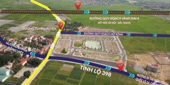 Đất nền Sổ Đỏ từng lô Yên Dũng, TT Neo, DT 90m2, giá chỉ 1,38 tỷ