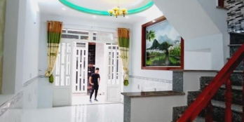 Nhà hẻm oto đường Nguyễn Văn Bứa, 1 trệt 1 lầu, 2pn giá 600tr