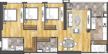 Chính chủ bán CH tầng 10, 3PN, DT 108m2 tại 6Th Element – đường Nguyễn Văn Huyên