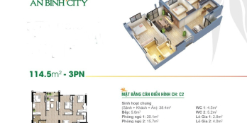 Cần bán căn hộ tòa A5 ( 112m2) giá 3 tỷ 7  tại An Bình city - 232 Phạm Văn Đồng.