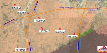 bán đất Hồng Thái, huyện bắc bình,DT: 9835m2 giá 115.000/m2 gần 2 liên huyện.