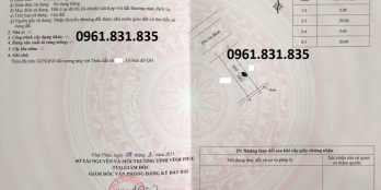 Chính chủ cần bán đất thổ cư mặt phố VIP SDCC tại Tp. Vĩnh Yên, Vĩnh Phúc