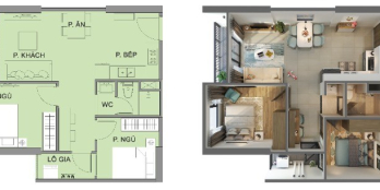 Imperia Smart City, căn 2 ngủ giá 1,9 tỷ.