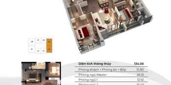 Chung cư Goldmark City căn 3PN - 134m2, Goldmark City. giá 28 trđ/m2