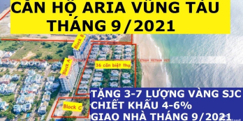 Aria Vũng Tàu Căn 1PN 74m2-2.6 Tỷ, Căn 2PN 91m2-3 Tỷ, Chiết Khấu 328 Triệu, View