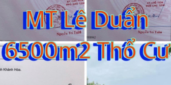 BÁN ĐẤT FULL THỔ DIỆN TÍCH HƠN 6500M2,MẶT TIỀN LÊ DUẨN(QH 40M),CAM HẢI TÂY CAM L