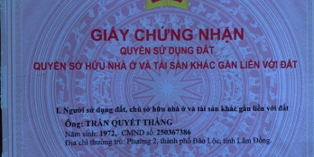 BÁN ĐẤT THỔ CƯ TP BẢO LỘC TRỤC ĐƯỜNG LÝ THƯỜNG KIỆT